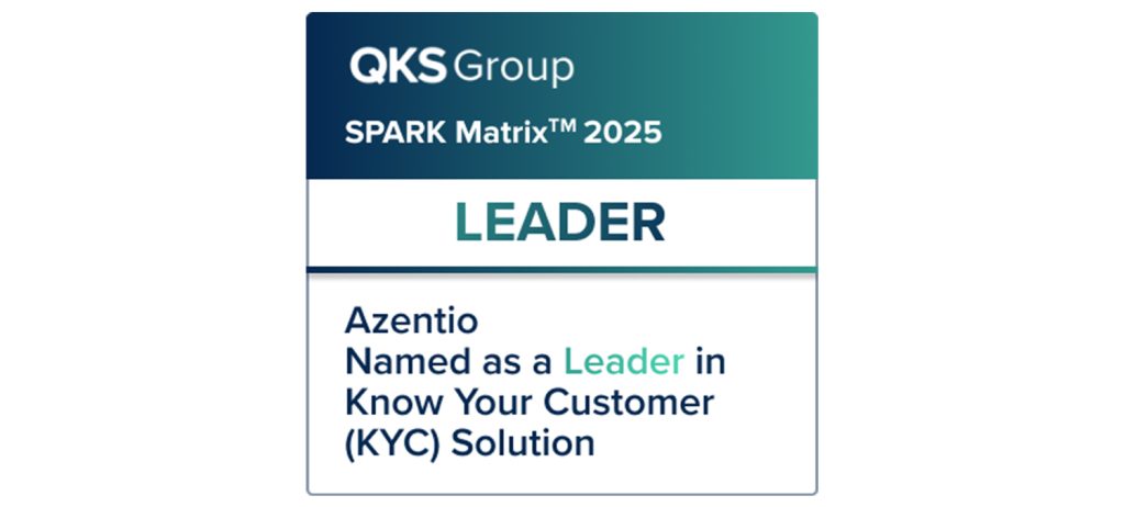Azentio named Leader in 2025 SPARK Matrix™ for Know Your Customer (KYC) Solutions by QKS Group